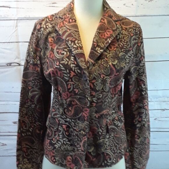 Ann Taylor Loft Paisley Blazer Jacket - Picture 1 of 8
